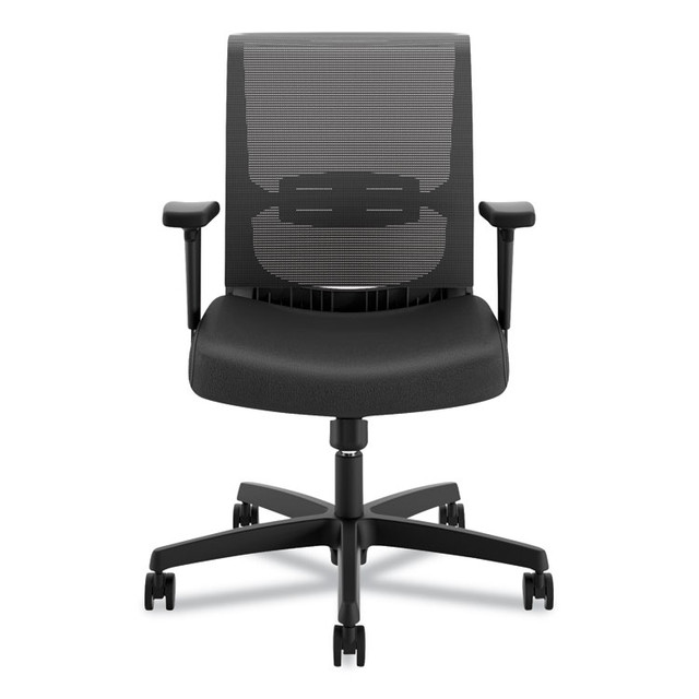 HON COMPANY CMS1AUR10 Convergence Mid-Back Task Chair, Swivel-Tilt, Supports Up to 275 lb, 15.75" to 20.13" Seat Height, Black
