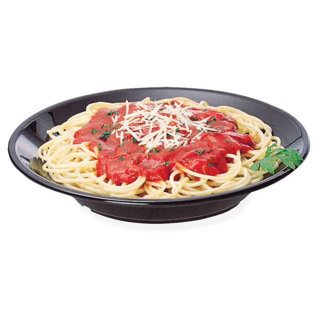 DonT toss out dinnerware bowls after each use. These reusable bowls help you serve meals in cafeterias, schools and other environments and can be easily cleaned in the dishwasher.  Made of stain-, odor- and scratch-resistant polycarbonate material that is virtually unbreakable.  Reusable design is ideal for schools, healthcare environments and cafeterias.  Dishwasher safe for easy cleaning.  NSF listed.