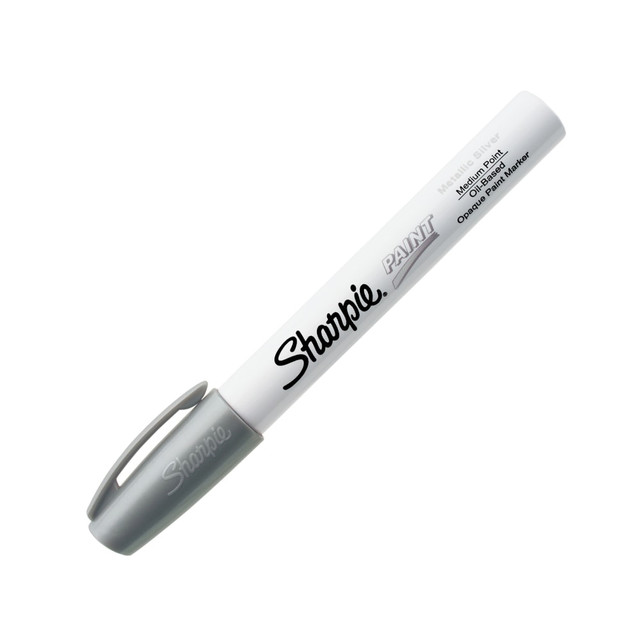 SANFORD LP 35560 Sharpie Paint Marker, Bullet Point, Silver