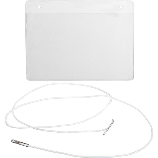 SP RICHARDS 01615BD Business Source Elastic Cord Hanging Name Badges - 4in x 3in - 250 / Bundle - Durable, Reusable - White, Clear SP RICHARDS 01615BD Business Source Elastic Cord Hanging Name Badges - 4in x 3in - 250 / Bundle - Durable, Reusable - White, Clear