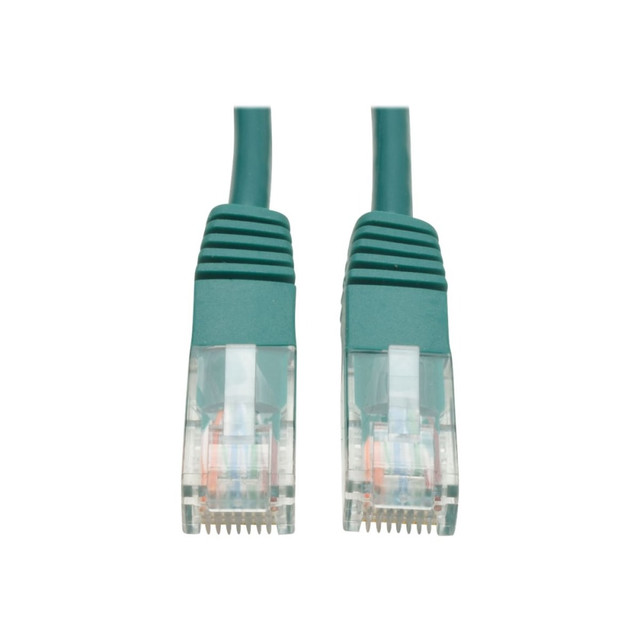 TRIPP LITE N002-025-GN Eaton Tripp Lite Series Cat5e 350 MHz Molded (UTP) Ethernet Cable (RJ45 M/M), PoE - Green, 25 ft. (7.62 m) - Patch cable - RJ-45 (M) to RJ-45 (M) - 25 ft - UTP - CAT 5e - molded, stranded - green