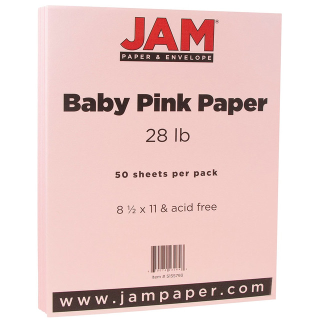 IMSI SOFTWARE PUBLISHING 5155793 JAM Paper Color Multi-Use Printer & Copy Paper, Baby Pink, Letter (8.5in x 11in), 50 Sheets Per Pack, 28 Lb IMSI SOFTWARE PUBLISHING 5155793 JAM Paper Color Multi-Use Printer & Copy Paper, Baby Pink, Letter (8.5in x 11in), 50 Sheets Per Pack, 28 Lb