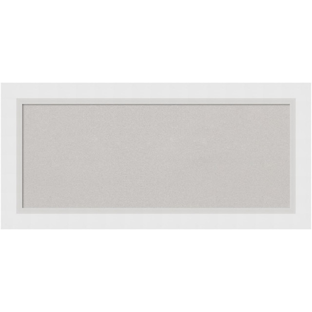 UNIEK INC. A42703979363 Amanti Art Cork Bulletin Board, 34in x 16in, Gray, Blanco White Wood Frame