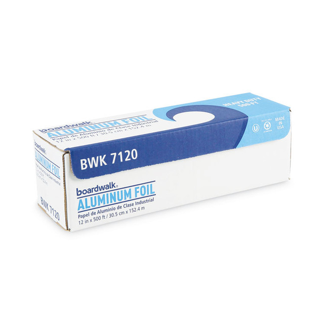 BOARDWALK 7120 Heavy-Duty Aluminum Foil Roll, 87 Gauge, 12" x 500 ft