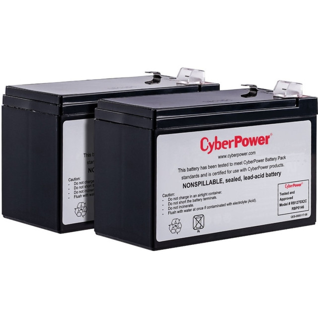 CYBERPOWERPC RB1270X2C CyberPower RB1270X2C Replacement Battery Cartridge - 2 X 12 V / 7 Ah Sealed Lead-Acid Battery, 18MO Warranty