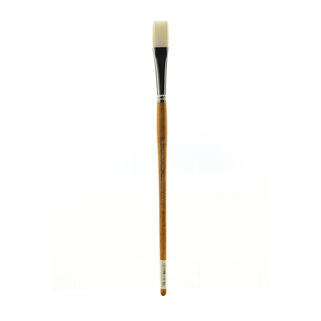 KOH-I-NOOR RAPIDOGRAPH, INC. 4720F.10 Grumbacher Bristlette Paint Brush, Size 10, Flat Bristle, Synthetic, Brown