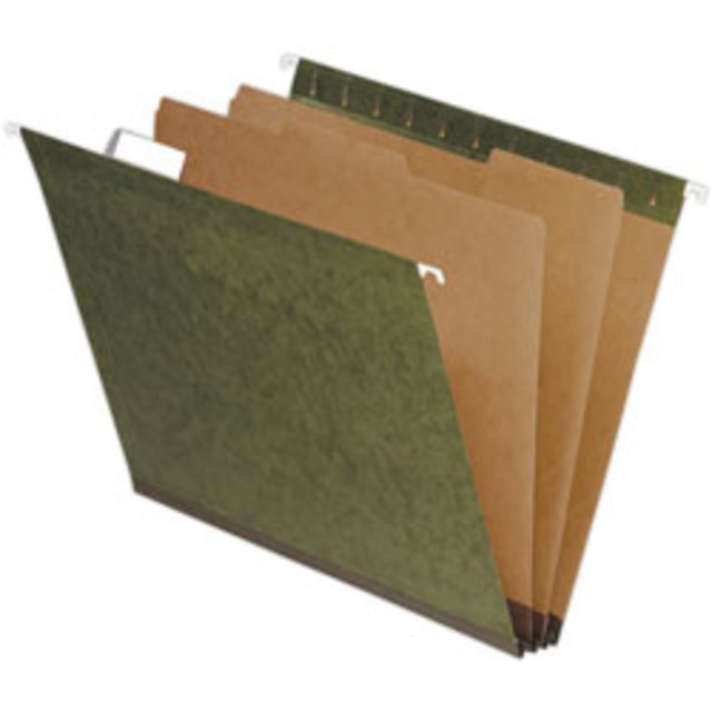 TOPS BRANDS 59254 Pendaflex Hanging File Folders With Dividers, 2 Dividers, Letter Size, Standard Green, Pack Of 10