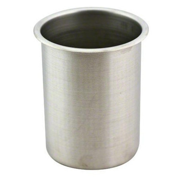 Serve guests in your buffet line with confidence using a Vollrath 2 Quart Bain Marie Pot. Its durable design offers long-lasting use.  Made from durable stainless steel.  Fits in a 5in opening.  6-3/4in depth.  NSF certified.