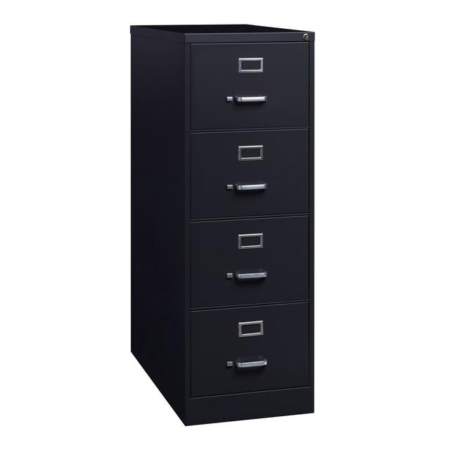 OFFICE DEPOT HID16955 WorkPro 26-1/2inD Vertical 4-Drawer Legal-Size File Cabinet, Black