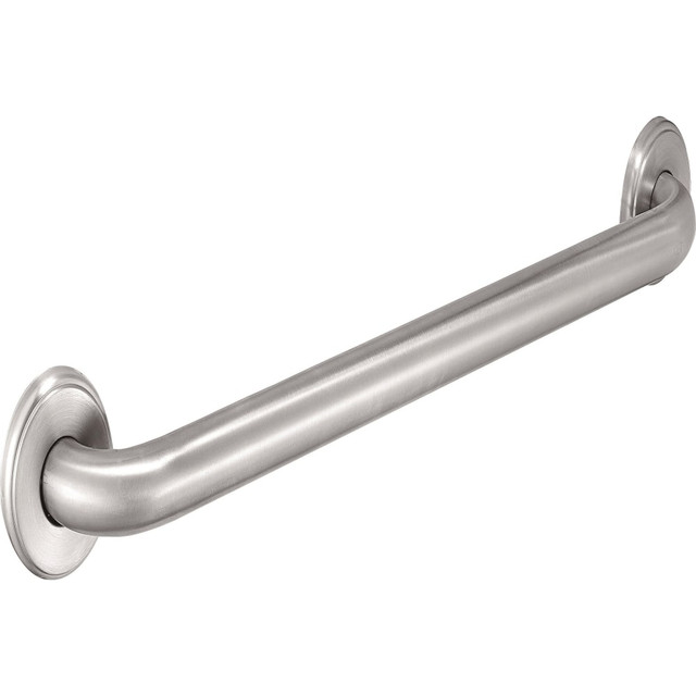 SP RICHARDS Genuine Joe 85098  Grab Bar - 3.4in Width x 3.4in Height x 27.4in Length - 1 Each - Silver - Stainless Steel