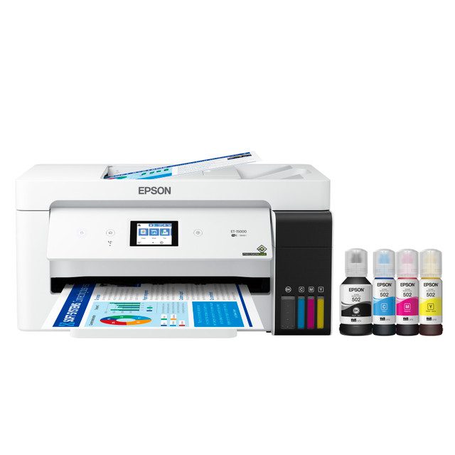 EPSON AMERICA INC. C11CH96201 Epson EcoTank ET-15000 Supertank Wide-Format InkJet All-In-One Color Printer EPSON AMERICA INC. C11CH96201 Epson EcoTank ET-15000 Supertank Wide-Format InkJet All-In-One Color Printer