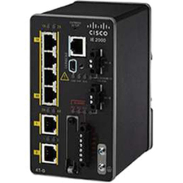 CISCO IE-2000-4TS-G-B  IE-2000-4TS-G-B Ethernet Switch - 4 Ports - Manageable - Fast Ethernet - 10/100Base-TX - 2 Layer Supported - 2 SFP Slots - Twisted Pair - Desktop, Rail-mountable - 1 Year Limited Warranty