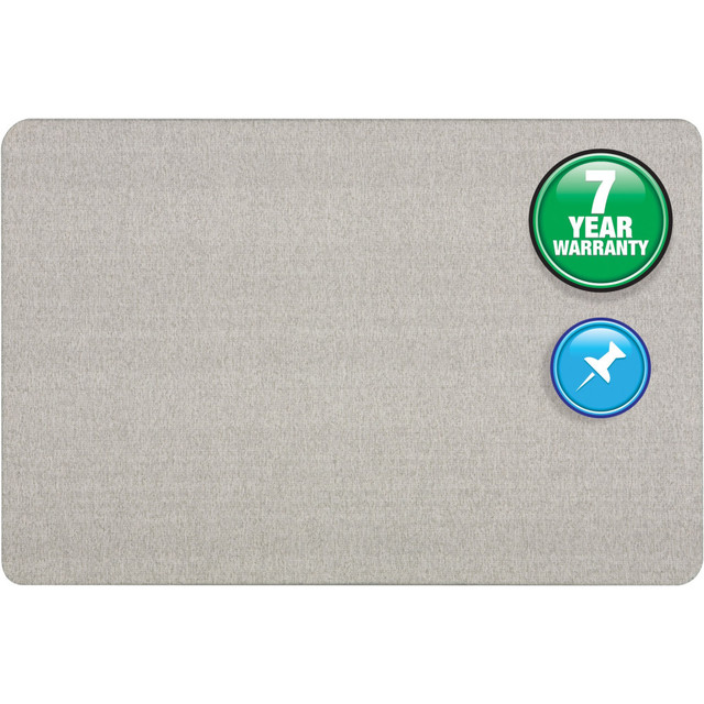 ACCO BRANDS USA, LLC 7684G Quartet Oval Office Unframed Fabric Bulletin Board, 36in x 48in, Gray ACCO BRANDS USA, LLC 7684G Quartet Oval Office Unframed Fabric Bulletin Board, 36in x 48in, Gray