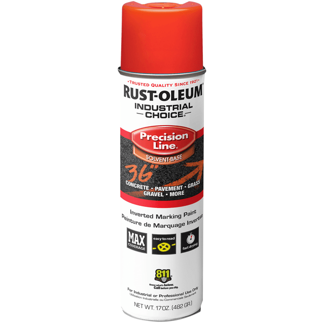 RUST-OLEUM CORPORATION 1662838V Rust-Oleum Industrial Choice M1600 System Solvent-Based Precision Line Inverted Marking Paint, 17 Oz, Fluorescent Red, Case Of 12 Cans RUST-OLEUM CORPORATION 1662838V Rust-Oleum Industrial Choice M1600 System Solvent-Based Precision Line Inverted Marking Paint, 17 Oz, Fluorescent Red, Case Of 12 Cans