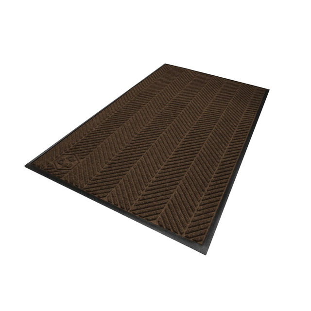 M+A MATTING 2240750035  WaterHog Floor Mat, Max Herringbone, 3ft x 5ft, Chestnut Brown