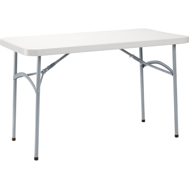 OKLAHOMA SOUND CORPORATION BT2448/1 National Public Seating BT Series Heavy-Duty Folding Table, 24in x 48in, Speckled Gray