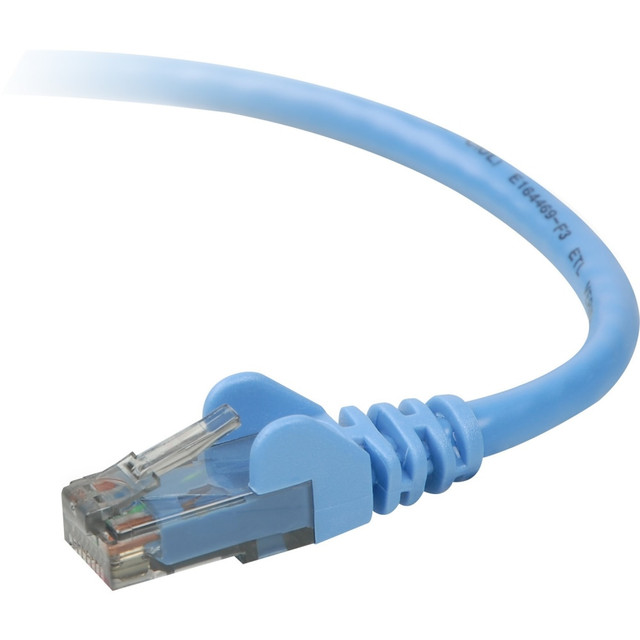 BELKIN, INC. A3L980-15-BLU Belkin CAT6 Ethernet Patch Cable, RJ45, M/M - 15 ft Category 6 Network Cable for Network Device, Switch - First End: 1 x RJ-45 Network - Male - Second End: 1 x RJ-45 Network - Male - Patch Cable - Gold Plated Connector - Go