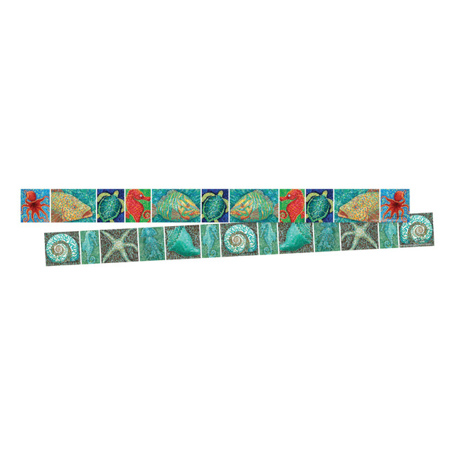 BARKER CREEK PUBLISHING, INC. Barker Creek BC3678  Double-Sided Border Strips, 3in x 35in, Surfs Up Coral Reef, Set Of 24