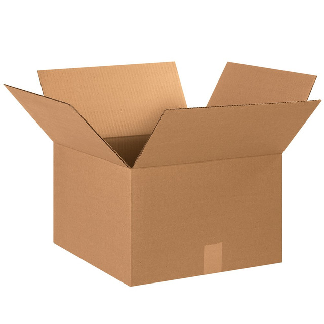 B O X MANAGEMENT, INC. 151510 Partners Brand Corrugated Boxes, 15in x 15in x 10in, Kraft, Pack Of 20