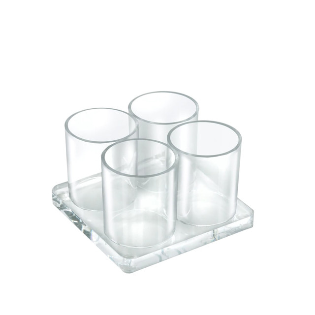 AZAR INTERNATIONAL INC 225574 Azar Displays Acrylic Deluxe 4-Cup Holder, 3inH x 4-7/8inW x 4-7/8inD, Clear AZAR INTERNATIONAL INC 225574 Azar Displays Acrylic Deluxe 4-Cup Holder, 3inH x 4-7/8inW x 4-7/8inD, Clear