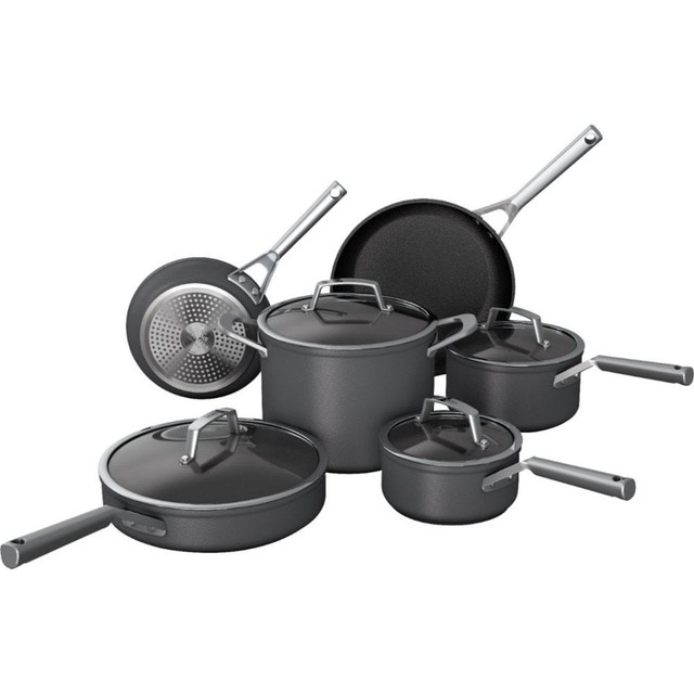 NINJA C39500  Foodi Premium NeverStick 10-Piece Cookware Set, Slate Gray