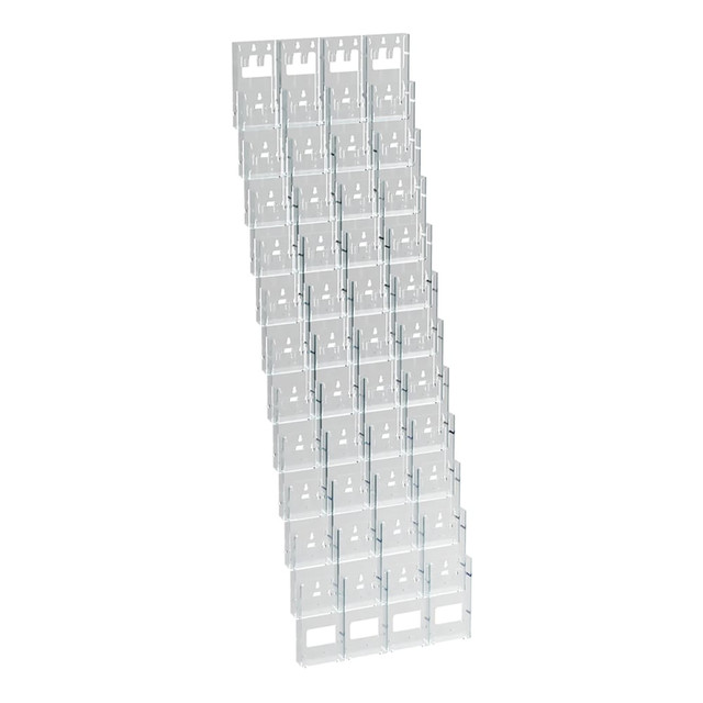 AZAR DISPLAYS 252327 Wall-Mount Brochure Holder, Trifold, 48 Pockets, 18inL x 59.25inH AZAR DISPLAYS 252327 Wall-Mount Brochure Holder, Trifold, 48 Pockets, 18inL x 59.25inH