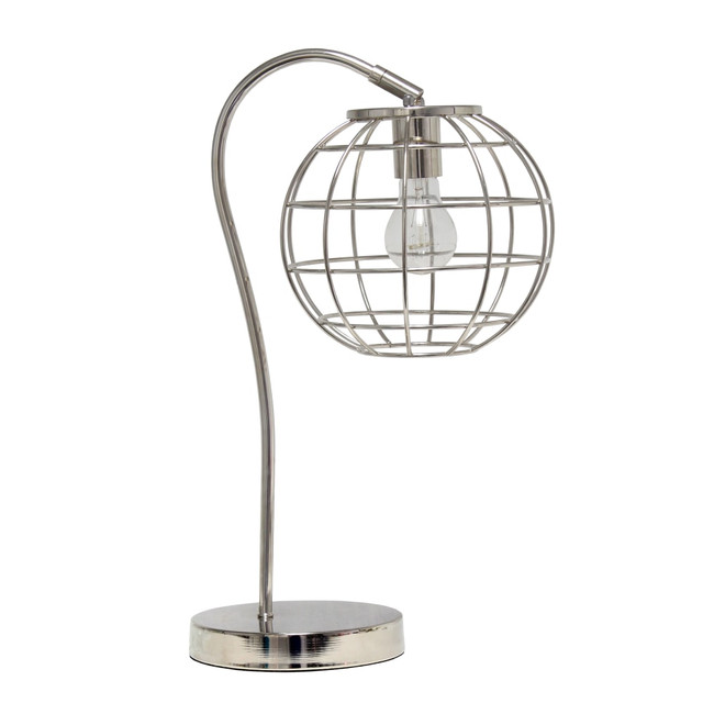 ALL THE RAGES INC LHT-5061-CH Lalia Home Arched Metal Cage Table Lamp, 20inH, Chrome