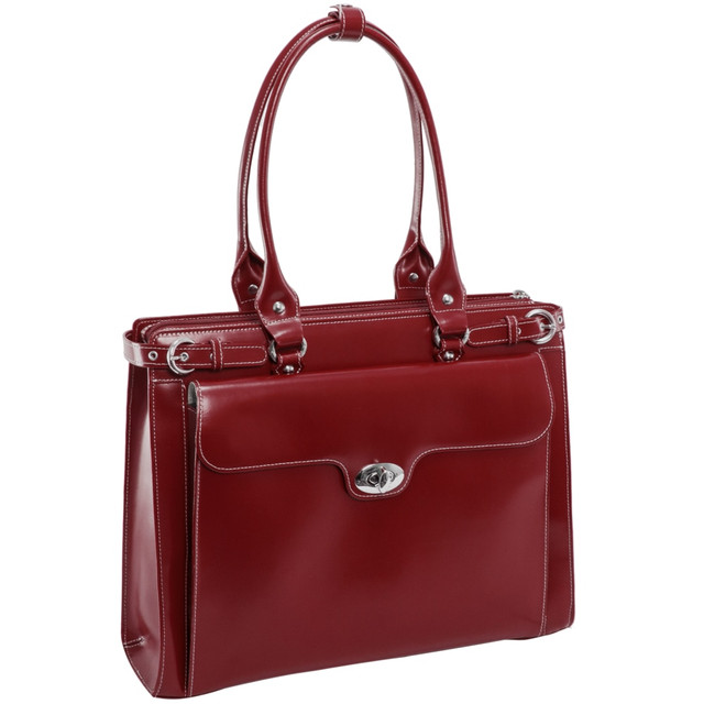 MCKLEIN COMPANY, LLC 94836 McKlein Winnetka Italian Leather Briefcase, Red