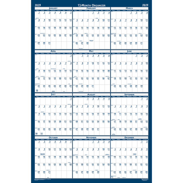 HOUSE OF DOOLITTLE HOD3965 Laminated Wipe Off Wall Academic Calendar, Reversible, 18in x 24in HOUSE OF DOOLITTLE HOD3965 Laminated Wipe Off Wall Academic Calendar, Reversible, 18in x 24in