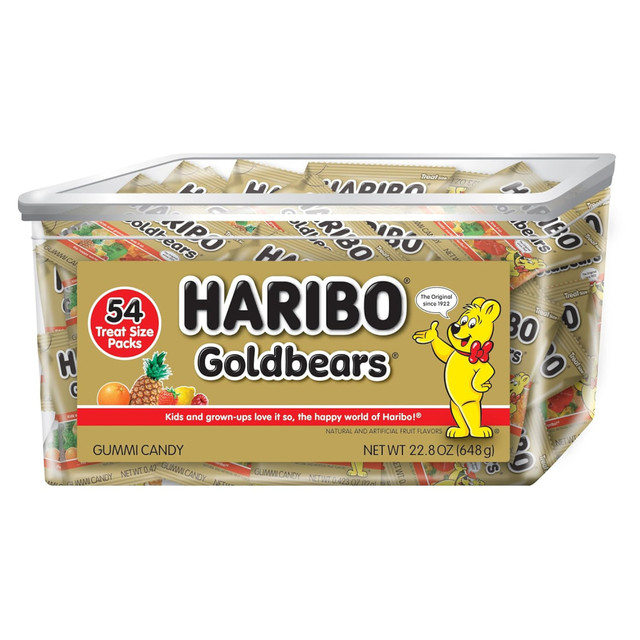 HARIBO OF AMERICA, INC. 120378 HARIBO Gold Bears, 22.8 Oz, Tub Of 54 Packs