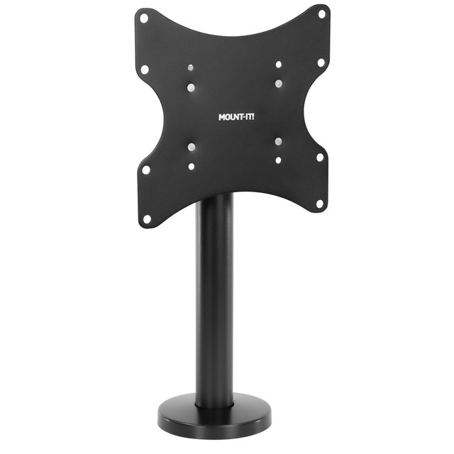 TRANSFORM PARTNERS LLC MI-855 Mount-It! MI-855 Bolt-Down Tabletop TV Stand, 17-3/4inH x 8-5/8inW x 13/16inD, Black