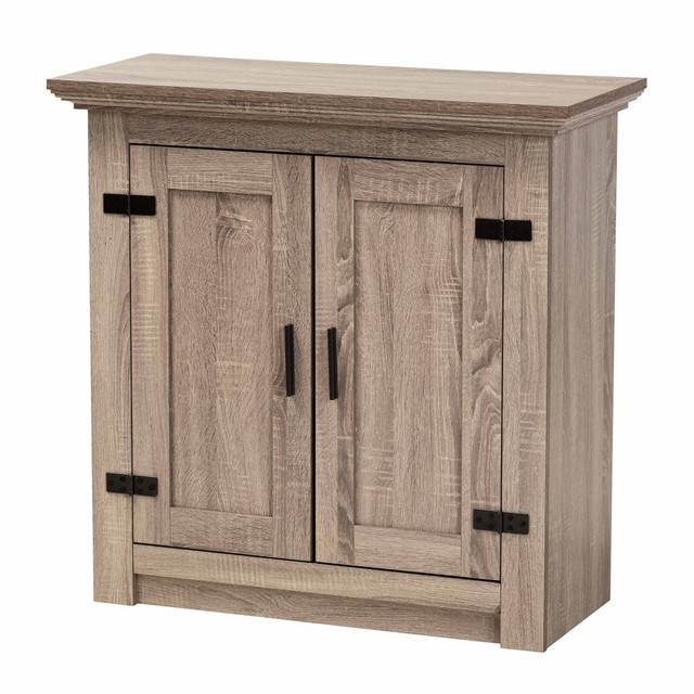 WHOLESALE INTERIORS, INC. Baxton Studio 2721-11061  Farmhouse 32inW 2-Door Side Storage Cabinet, Brown