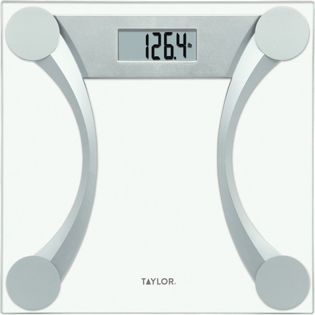 LIFETIME BRANDS INC. 76024192 Taylor 76024192 Clear Glass Digital Scale - 400 lb - Clear