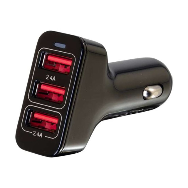 LASTAR INC. C2G 21071  Smart USB Car Charger - Car power adapter - 4.8 A - 3 output connectors (USB) - black