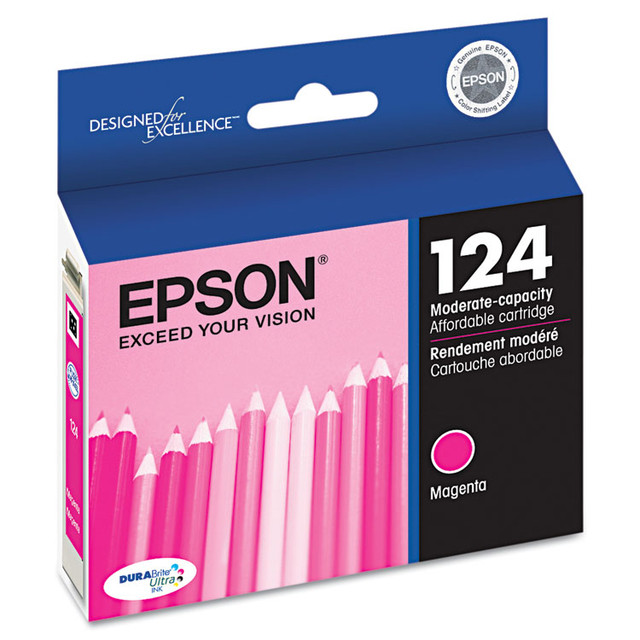 EPSON AMERICA, INC. T124320S T124320-S (124) DURABrite Ultra Ink, Magenta