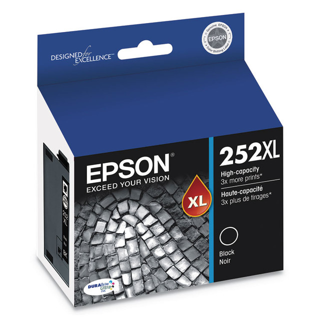 EPSON AMERICA, INC. T252XL120S T252XL120-S (252XL) DURABrite Ultra High-Yield Ink, 1,100 Page-Yield, Black