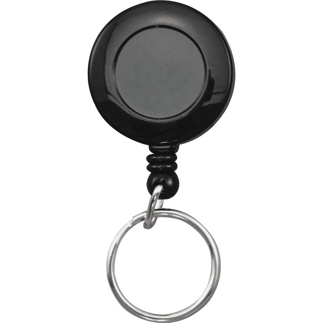 ADVANTUS CORP. 97121 Advantus Clip-on Ring Retractable ID Reel - 12 / Box - Black - Sturdy