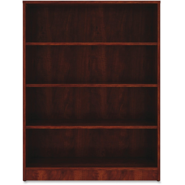 SP RICHARDS 99785 Lorell Essentials 48inH 4-Shelf Bookcase, Cherry SP RICHARDS 99785 Lorell Essentials 48inH 4-Shelf Bookcase, Cherry
