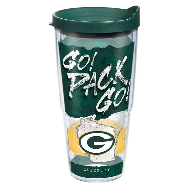 TERVIS TUMBLER COMPANY 01228731 Tervis NFL Statement Tumbler With Lid, 24 Oz, Green Bay Packers