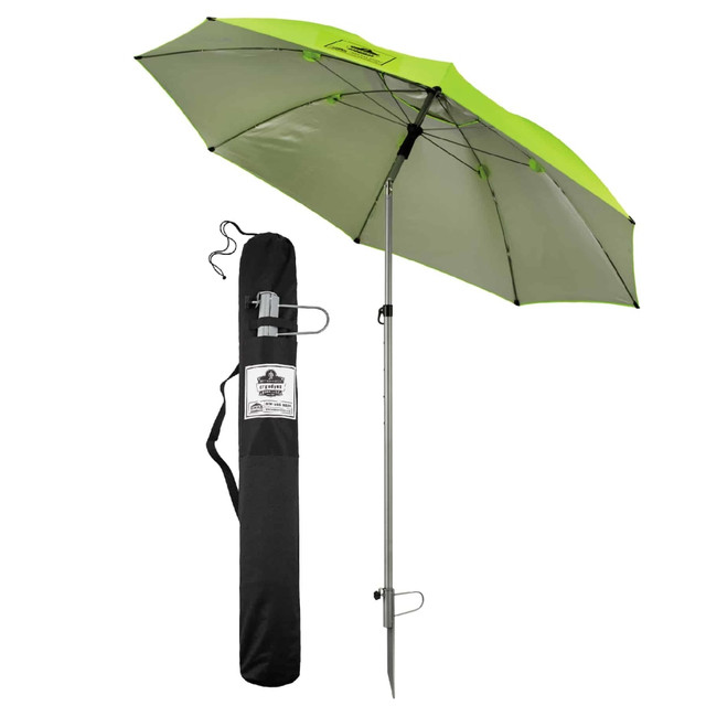 ERGODYNE CORPORATION 12967 Ergodyne SHAX 6100 Work Umbrella, 7ft, Lime ERGODYNE CORPORATION 12967 Ergodyne SHAX 6100 Work Umbrella, 7ft, Lime