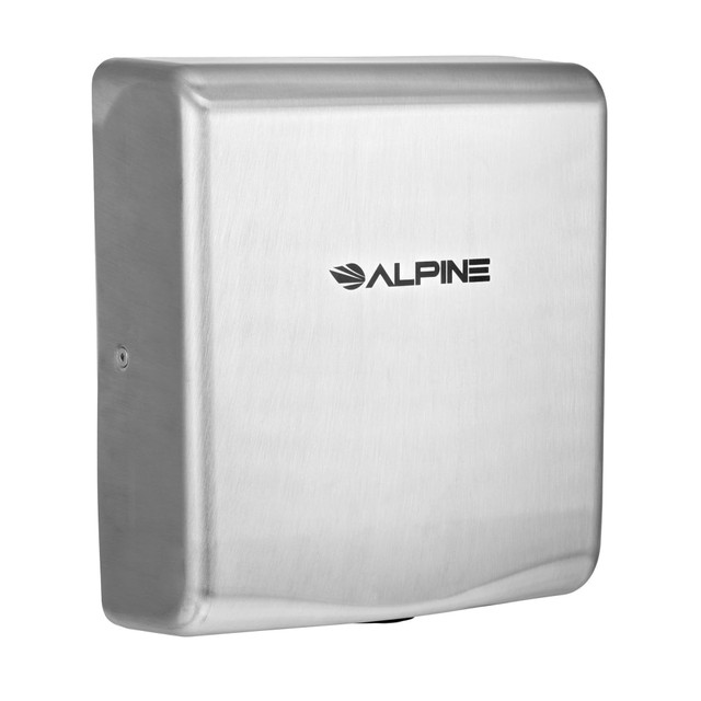 ADIR CORP. ALP405-10-SSB-2PK Alpine Industries Willow Commercial High-Speed Automatic Electric Hand Dryers, Silver, Pack Of 2 Dryers