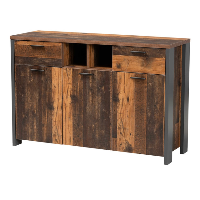 WHOLESALE INTERIORS, INC. 2721-11748 Baxton Studio Ranger 48inW 2-Door Sideboard Buffet, Brown/Gray