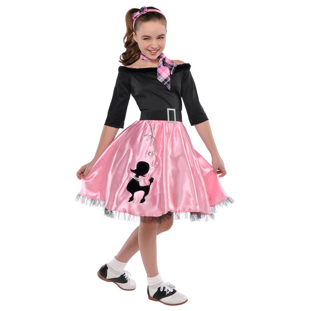 PARTY CITY CORPORATION 846867 Amscan Miss Sock Hop Toddler Girls Halloween Costume, 3T - 4T