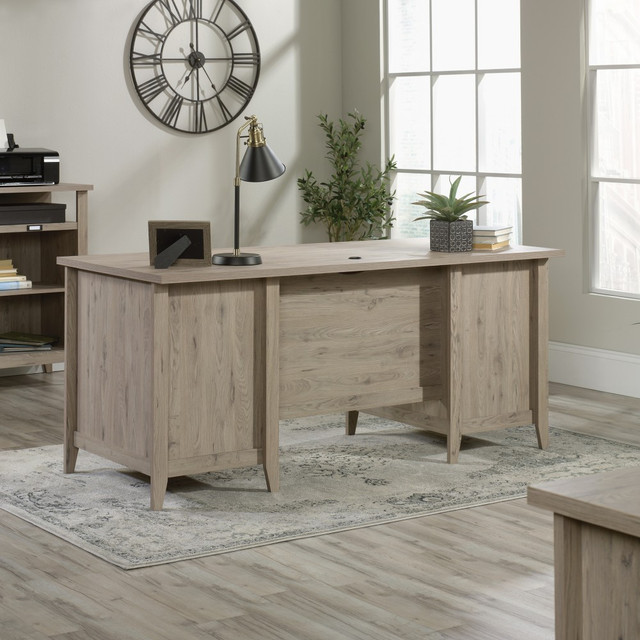 SAUDER WOODWORKING CO. 426965 Sauder Summit Station 66inW Executive Computer Desk, Laurel Oak SAUDER WOODWORKING CO. 426965 Sauder Summit Station 66inW Executive Computer Desk, Laurel Oak