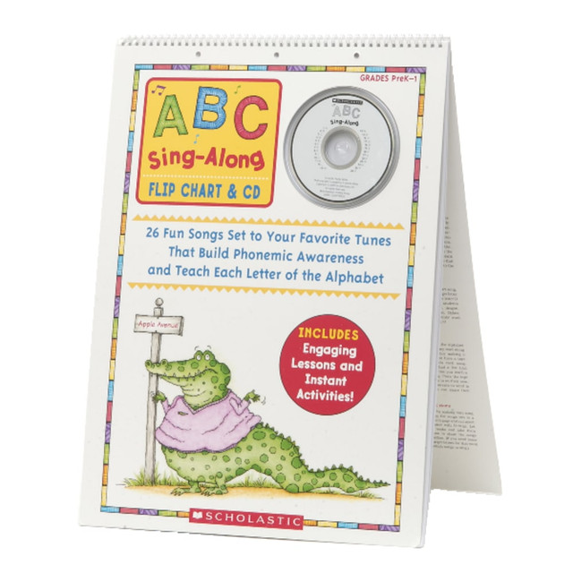 Flip chart includes a singalong CD with easy-to-learn songs for each letter of the alphabet.  Great for helping young children learn about language sounds, letter recognition and more.