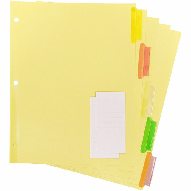 SP RICHARDS 36692 Business Source Insertable Tab Ring Binder Indexes, 8-1/2in x 11in, Multicolor, Set of 5 SP RICHARDS 36692 Business Source Insertable Tab Ring Binder Indexes, 8-1/2in x 11in, Multicolor, Set of 5