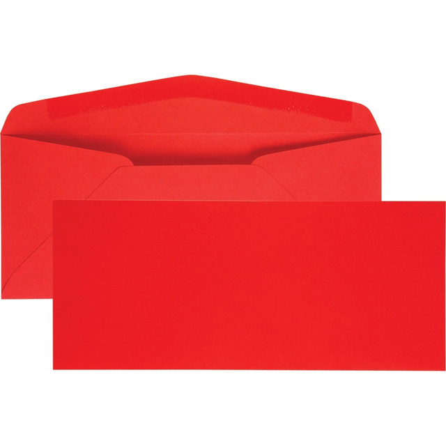 QUALITY PARK PRODUCTS 11134 Quality Park #10 Business Envelopes, Windowless, Gummed Seal, Red, Pack Of 25 Envelopes