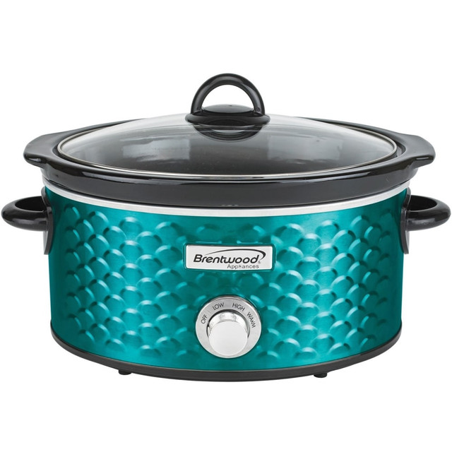 BRENTWOOD APPLIANCES, INC. SC-140BL Brentwood SC-140BL Scallop Pattern 4.5 Quart Slow Cooker, Blue - 220 W1.13 gal - Cooking - Blue BRENTWOOD APPLIANCES, INC. SC-140BL Brentwood SC-140BL Scallop Pattern 4.5 Quart Slow Cooker, Blue - 220 W1.13 gal - Cooking - Blue
