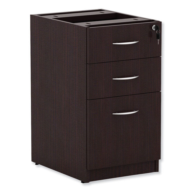 ALERA VA532822ES Alera Valencia Series Full Pedestal File, Left/Right, 3-Drawers: Box/Box/File, Legal/Letter, Espresso, 15.63" x 20.5" x 28.5"