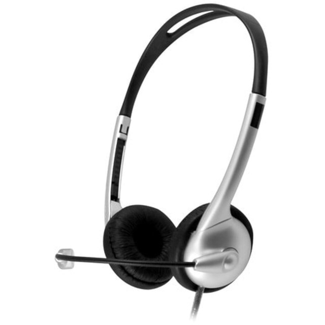 VCOM INTERNATIONAL MULTI MEDIA M1USB Hamilton Buhl MACH-1 Headset - USB - Wired - 32 Ohm - 50 Hz to 20 kHz - On-ear - Binaural - 5 ft Cable - Omni-directional, Noise Cancelling Microphone - Silver, Black VCOM INTERNATIONAL MULTI MEDIA M1USB Hamilton Buhl MACH-1 Headset - USB - Wired - 32 Ohm - 50 Hz to 20 kHz - On-ear - Binaural - 5 ft Cable - Omni-directional, Noise Cancelling Microphone - Silver, Black